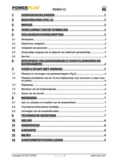 Powerplus POWX112 Gebruiksaanwijzing