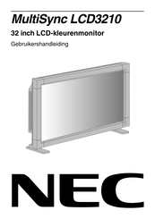 NEC MultiSync LCD3210 Gebruikershandleiding