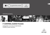 Behringer FCA202 Gebruiksaanwijzing