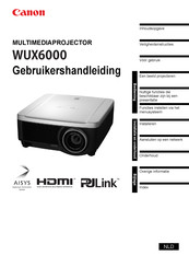 Canon WUX6000 Gebruikershandleiding