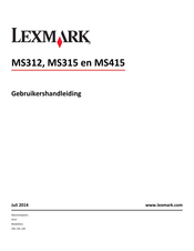 Lexmark 335 Gebruikershandleiding