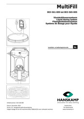 Hanskamp MultiFill 003-564-005 Installatie- En Bedieningsinstructies