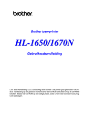 Brother HL-1650N Gebruikershandleiding