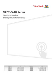 ViewSonic VPC27-W55-O2-1B Snelle Gebruikershandleiding