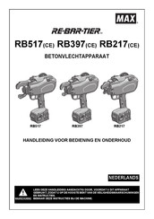 Max Re-Bar-Tier RB517 Handleiding Voor Bediening En Installatie