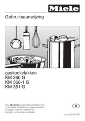 Miele KM 360 G Gebruiksaanwijzing