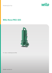 Wilo Rexa PRO-S03 Series Inbouw- En Bedieningsvoorschriften