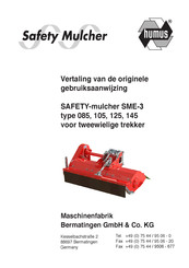 humus Safety Mulcher SME-3 125 Vertaling Van De Originele Gebruiksaanwijzing