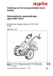 Agria 5900 241 Taifun Vertaling Van Het Oorspronkelijke Handleiding