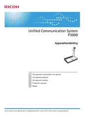 Ricoh Unified Communication System P3000 Handleiding