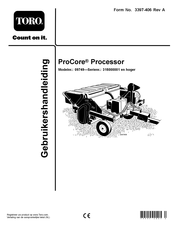Toro ProCore Processor Gebruikershandleiding