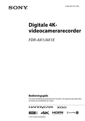 Sony FDR-AX1E Gebruikersgids