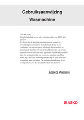 Asko W6984 Gebruiksaanwijzing