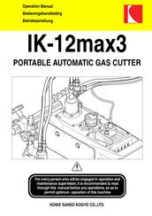 Koike Sanso Kogyo IK-12max3 Bedieningshandleiding