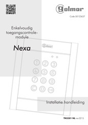 golmar Nexa Installatiehandleiding