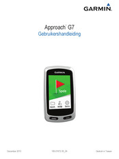 Garmin Approach G7 Gebruikershandleiding