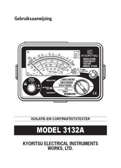 Kyoritsu Electrical Instruments Works 3132A Gebruiksaanwijzing