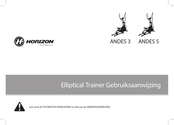 Horizon Fitness ANDES 3 Gebruiksaanwijzing