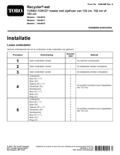 Toro TURBO FORCE 140-8017 Installatie-Instructies