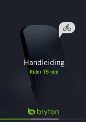 Bryton Rider 15 neo Handleiding