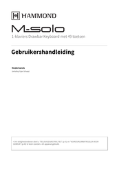 Hammond M-Solo Gebruikershandleiding