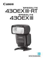 Canon Speedlite 430EXIII-RT Instructiehandleiding