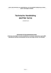 Calorex DH110AX Technische Handleiding