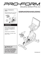 Pro-Form PFEX92220-INT.3 Gebruikershandleiding