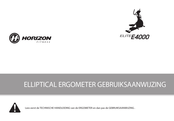 Horizon Fitness Elite E4000 Gebruiksaanwijzing