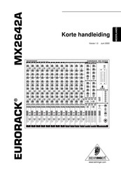 Behringer EURORACK MX2642A Korte Handleiding