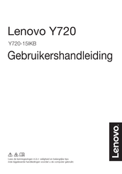 Lenovo Legion Y720-15 80VR002EMH Gebruikershandleiding