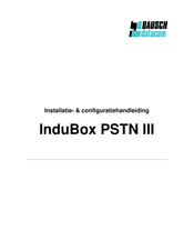 Bausch Datacom InduBox PSTN III Installatiehandleiding