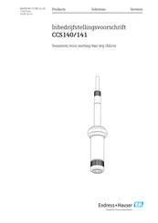 Endress+Hauser CCS140 Handleiding Voor Inbedrijfstelling