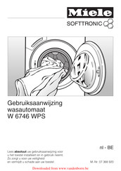 Miele Softronic W 6746 WPS Gebruiksaanwijzing