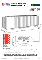 Absco Sheds 3060UTK Montagehandleiding