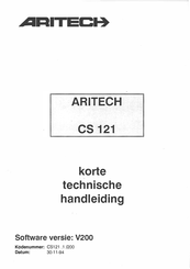 Aritech CS 121 Korte Handleiding