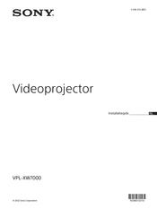 Sony VPL-XW7000 Series Installatiegids