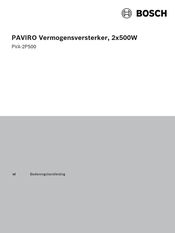 Bosch PAVIRO PVA-2P500 Bedieningshandleiding