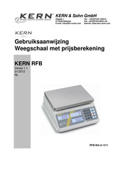 KERN and SOHN RFB 6K2IPM Gebruiksaanwijzing