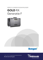 Swegon GOLD RX 011 Bedrijfs- En Onderhoudsvoorschriften