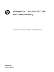 HP PageWide XL Pro 8200 Gebruikershandleiding