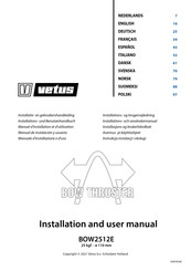 Vetus Bow Thruster BOW2512E Installatie- En Gebruikershandleiding