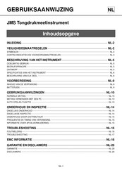 JMS TPM-02 Gebruiksaanwijzing