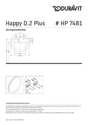 Duravit Happy D.2 Plus HP 7481 Montagehandleiding