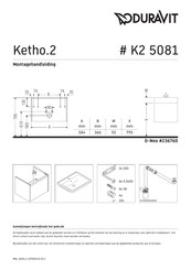 Duravit Ketho.2 K2 5081 Montagehandleiding