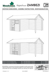 WOODVISION Kapschuur Zambezi Dubbele deur 1002540 Montagehandleiding