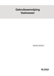 Asko D3251 Gebruiksaanwijzing