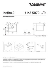 Duravit Ketho.2 K2 5070 L Montagehandleiding