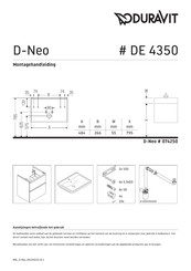 Duravit D-Neo DE 4350 Montagehandleiding