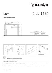 Duravit Luv LU 9564 Montagehandleiding